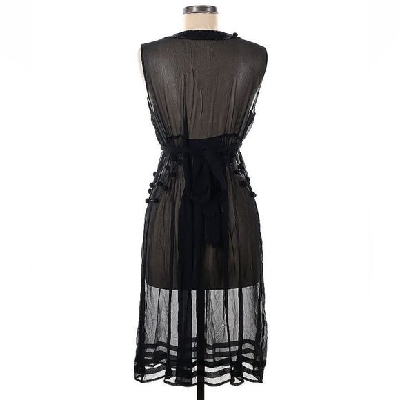 Black Sheer Wrap Dress by Malene Birger - Picture 2 of 5